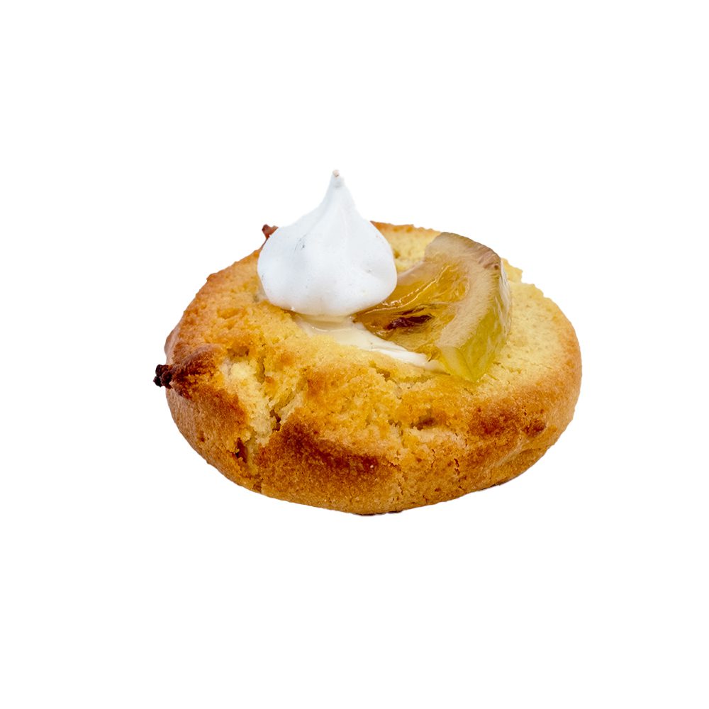Cookie citron yuzu avec une meringue