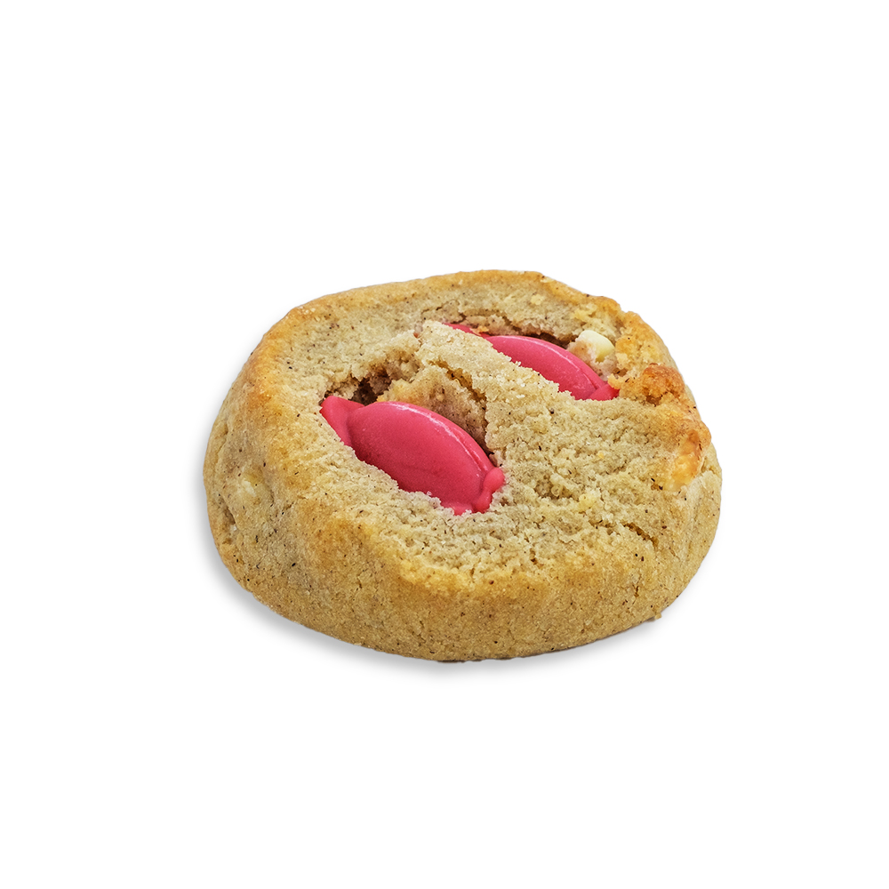 Cookie à la vanille et à la fraise