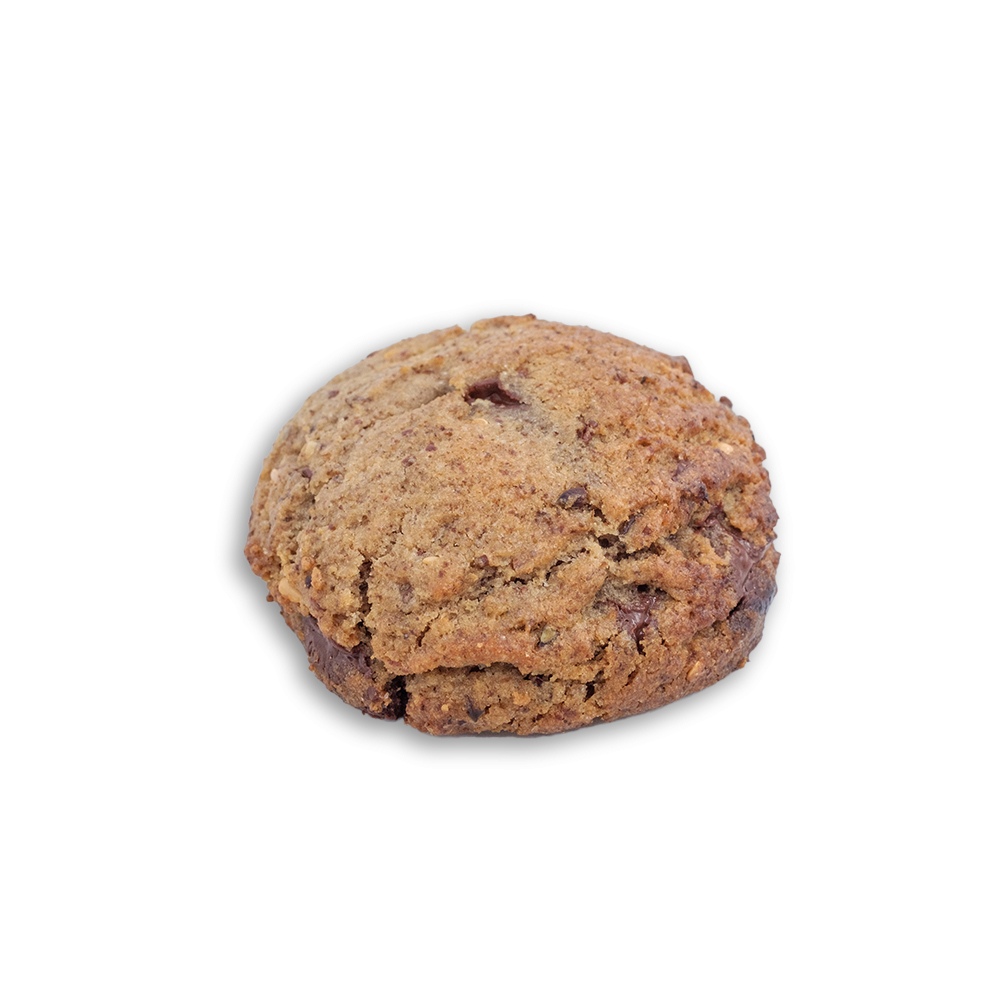 cookie chocolat noir farine et graine de lin